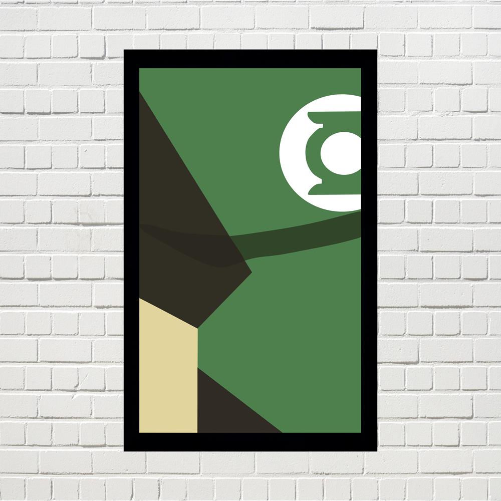 Quadro Lanterna Verde, medidas de 31x47 com moldura preta 2cm com vidro de PVC