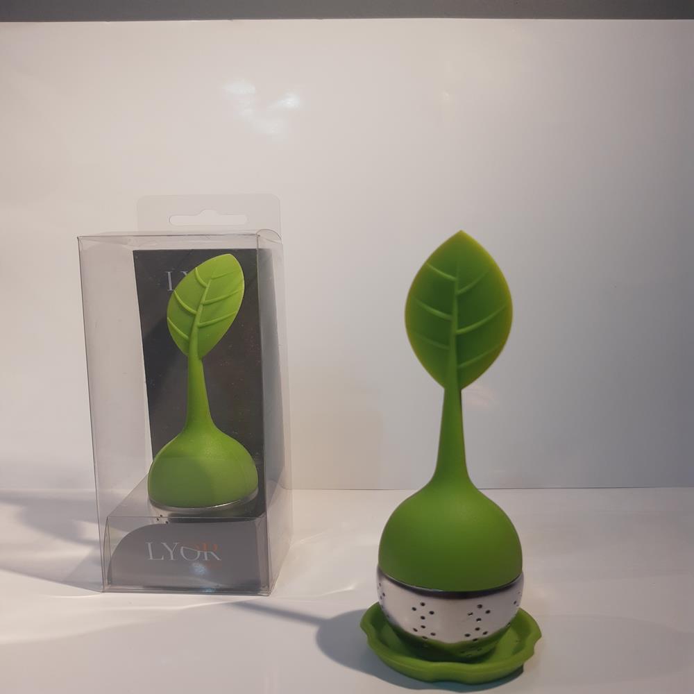 Infusor de chá em silicone na cor verde. Linda peça para chá ou decorar