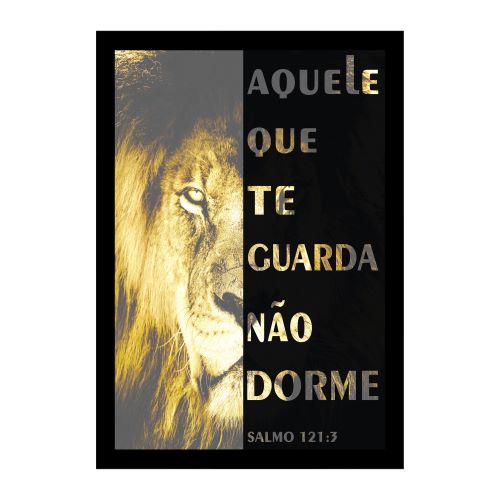 Quadro Aquele que te guarda, não dorme! Medidas de de 31x47. Moldura branca ou preta. Vidro PVC