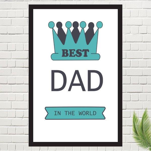 Placa Decorativa Best Dad Medida De 29x45