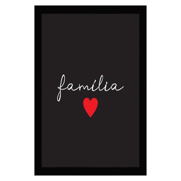 Quadro Família Com Medidas De 31X47 Com Moldura Preta 2Cm E Vidro Acetato